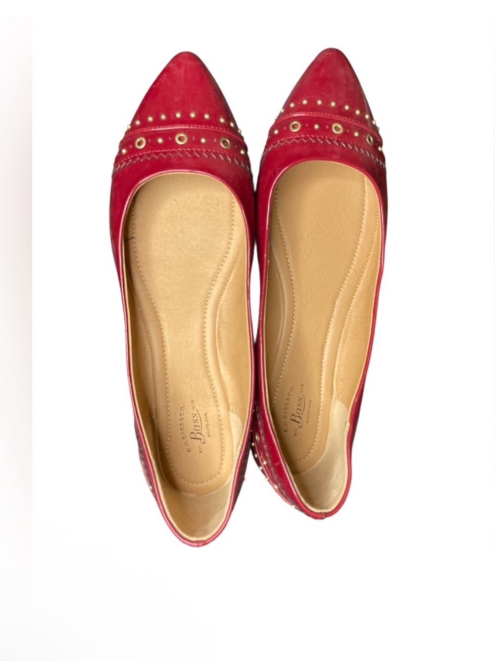 the G.H. Bass & Co. "Layla" patent leather pointed-toe ballet flats